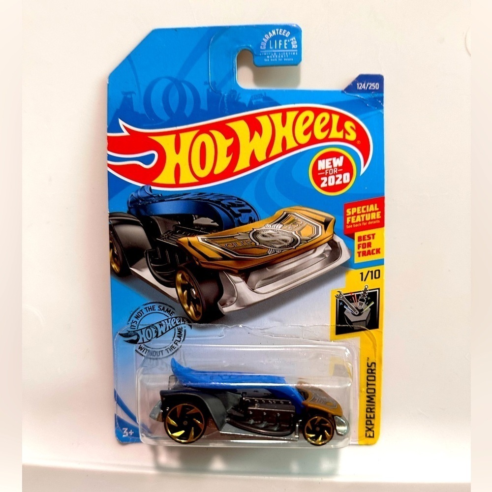 Hot Wheels Clip Rod, Experimotors 1/10 [Blue/Black] 124/250 damaged packaging